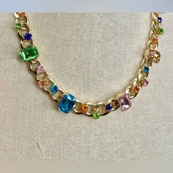 Rhinestone Cuban Link Necklace - Picture 6 of 8